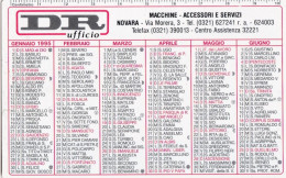 Calendarietto - DR - Ufficio - Novara - Anno 1995 - Petit Format : 1991-00