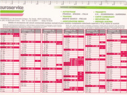 Calendarietto - Euroservice - Casoria - Napoli - Anno 1995 - Petit Format : 1991-00