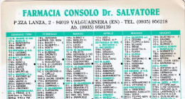 Calendarietto - Farmacia Consolo - Vaguarnera - Enna - Anno 1995 - Petit Format : 1991-00