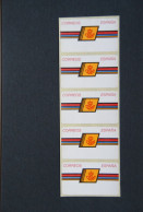 ESPAÑA.AÑO 1992./Logotipo De Correos.Tira De 5 Etiquetas Postales Nuevas Y Limpias. - Viñetas De Franqueo [ATM]