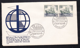 Spain - 1965 Salon Nautico Barcelona Souvenir Cover - Ships - Cartas & Documentos