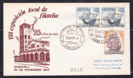 Spain - 1964 Sabadell Philatelic Exhibition Illustrated Souvenir Cover - Cartas & Documentos