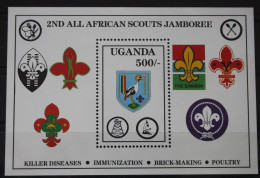 Uganda Block 94 Mit 666 Postfrisch Pfadfinder #WT289 - Uganda (1962-...)