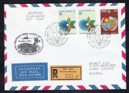 United Nations Vienna Office - First SAS Flight Wien To Lagos Registered Airmail Cover - Briefe U. Dokumente