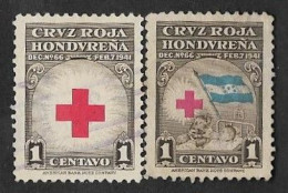 SD)1950 HONDURAS CENTENARY OF THE RED CROSS, 2 STAMPS MINT AND USED - Honduras