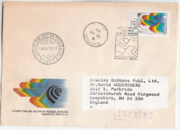 RINGWOOD Hants Cds On 1989 HUNGARY Stamps FDC Registered To GB Sport - Covers & Documents