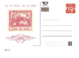 CDV A 98 Czech Republic 85th Anniversary Of The 1st Czechoslovak Stamp 2003 Mucha's Design - Postkaarten