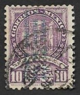 SD)1936 MEXICO CRUZ DE PALENQUE 10C WITH OVERLOAD IN GREEN FIRST NAL CONGRESS. OF HYGIENE AND MED. FROM WORK SCT 728 USE - Messico