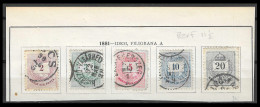 HONGRIE - HUNGARY - UNGARN /   1881 Typo. Perf. 11 1/2  USED  FULL SET  WMK 132 COLOURED NUMBERS - Oblitérés