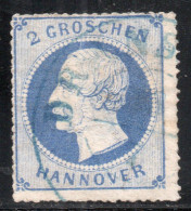 HANOVRE - HANNOVER (ALEMANIA) Sello Usado X 2 Groschen REY GEORGE V Año 1864 – Valorizado En Catálogo € 75,00 - Hannover