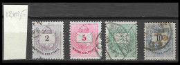HONGRIE - HUNGARY - UNGARN / 1881 Typo. Perf. 12 X 11 1/2  WMK 132 / Set Scott 18h, 19h, 20d And 21e - Used Stamps