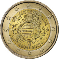 France, 2 Euro, 10 Jahre Euro, 2012, Paris, SPL+, Bimétallique, KM:1846 - France