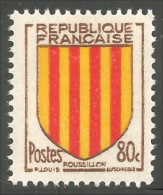 340 France Yv 1046 Armoiries 1955 Coat Arms Roussillon MNH ** Neuf SC (1046-1b) - Timbres