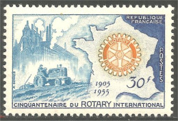 340 France Yv 1009 50 Ans Rotary Carte Map MNH ** Neuf SC (1009-1c) - Géographie