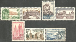 341 France Yv 1125-1131 Série Touristique 1957 MNH ** Neuf SC (1125-1131-1c) - Otros & Sin Clasificación