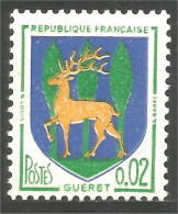 343 France Yv 1351B Guéret Armoiries Blason Coat Arms Cerf Chevreuil Deer MNH ** Neuf SC (1351B-1) - Postzegels