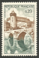 343 France Yv 1330 Laval Chateau Pont Bridge Brucke Ponte MNH ** Neuf SC (1330-1) - Puentes