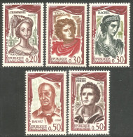 343 France Yv 1301-1305 Comédiens Français French Comedians Théâtre Theater MNH ** Neuf SC (1301-1305-1c) - Disfraces