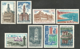 344 France Yv 1499-1506 Monuments 1966-67 MNH ** Neuf SC (1499-1506-1c) - Sonstige & Ohne Zuordnung