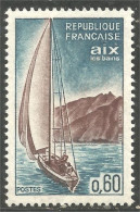 344 France Yv 1437 Aix Les Bains Lac Lake Voilier Bateau Sailing Boat Schiff MNH ** Neuf SC (1437-1b) - Other & Unclassified