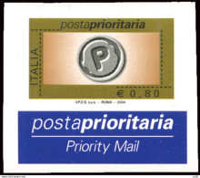 2004 Posta Prioritaria € 0,80  Varietà Non Dentellato - Varietà E Curiosità