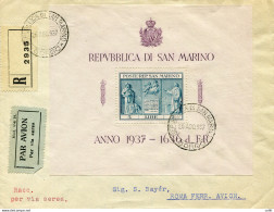 Indipendenza - Il Foglietto Su Busta Racc. Via Aerea Per Roma - Unused Stamps