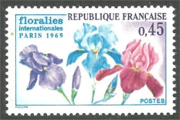 345 France Yv 1597 Floralies Internationales Paris Orchids Orchidées MNH ** Neuf SC (1597-1) - Orquideas