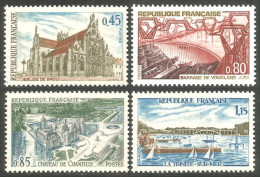 345 France Yv 1582-1585 Tourisme 1969 Brou Vouglans Chantilly La Trinité MNH ** Neuf SC (1582-1585-1b) - Monuments