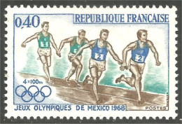 345 France Yv 1573 Mexico 1968 Jeux Olympiques Olympiques Athlétisme MNH ** Neuf SC (1573-1c) - Atletismo