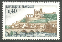 345 France Yv 1567 Cathédrale St Nazaire Cathedral Béziers Pont Bridge MNH ** Neuf SC (1567-1c) - Iglesias Y Catedrales