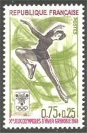 345 France Yv 1546 Olympiques Grenoble Olympics 1968 Patinage Figure Skating MNH ** Neuf SC (1546-1b) - Hiver 1968: Grenoble