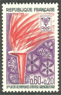 345 France Yv 1545 Olympiques Grenoble Olympics 1968 Flamme Torch Flame MNH ** Neuf SC (1545-1b) - Winter 1968: Grenoble