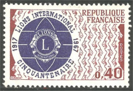 345 France Yv 1534 Lions International MNH ** Neuf SC (1534-1b) - Rotary, Club Leones