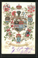 Präge-AK Gruss Aus Ostfriesland, Stadtwappen  - Genealogia