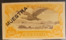 O) 1929  MEXICO,  MUESTRA, AIR POST STAMP, EAGLE 50c, MNH - Messico