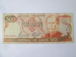Costa Rica 500 Colones Annee Rare 1987 Billet De Banque/Banknote 500 Colones 1987 Rare Year - Costa Rica
