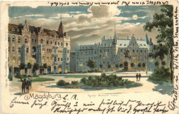 Magdeburg - Kaiser Wilhelm Platz - Litho - Magdeburg