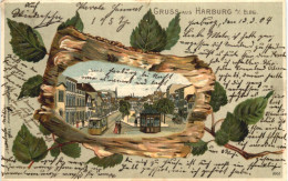 Gruss Aus Harburg Elbe - Litho - Harburg