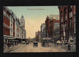 Flinders Street Mebourne édit. Valentine Et Sons  Couleur  Tramway - Melbourne