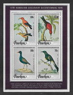 SD)1978 PENRHYN ISLAND BIRD SERIES, BICENTENARY OF THE LANDING OF CAP. JAMES COOK IN HAWAII, SOUVENIR SHEET, MINT - Islas De Pitcairn
