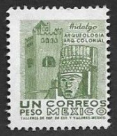 SD)1950-52 MEXICO, CONVENT AND CARVED HEAD, HIDALGO 1P SCT 864, MNH - Messico