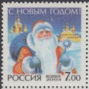 Russia 2003 Happy New Year Christmas Celebrations Christmasman Santa Father Frost Holiday Greeting Stamp MNH Mi 1129 - Neujahr
