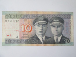 Lithuania 10 Litu 2007 Banknote See Pictures - Lithuania