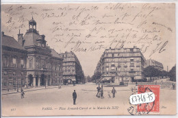 PARIS XIX EME- PLACE ARMAND-CARREL ET MAIRIE DU XIX EME - District 19