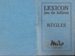 LEXICON JEU DE LETTRES - LES REGLES, 20 PAGES MIRO COMPANY 1937, VOIR LES SCANNERS - Otros & Sin Clasificación