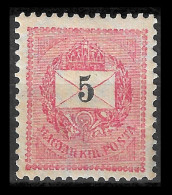 HONGRIE - HUNGARY - UNGARN / 1888 Typo. Perf. 12 X 11 1/2 WMK 135 CROWN IN CIRCLE MLH FULL GUM  5Kr  - Neufs