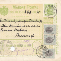 Rumänien: 1909: Mandat Postal Giurgiu Nach Bucaresti - Other & Unclassified