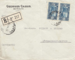 Libanon: 1954: Registered Beyrouth To Rückmarsdorf/Leipzig - Lebanon