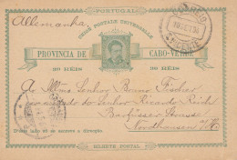 Cabo Verde: 1894: Post Card St. Vicente To Nordhausen - Kap Verde
