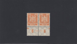Deutsches Reich: MiNr. 361, HAN Nummer, Postfrisch, Waagr. Paar - Unused Stamps